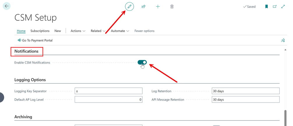 Csm Header CSM - Initial Setup
