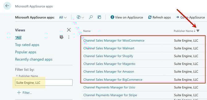 CSM Installation - AppSource Listings