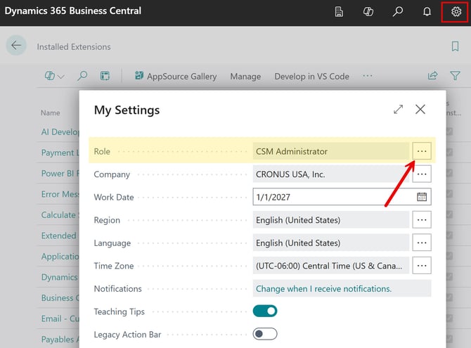 CSM Installation - Role