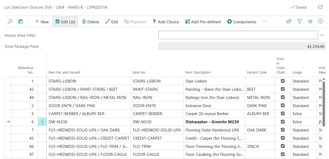 Bundles in HomeBuilder, bundle example is a dishwasher.