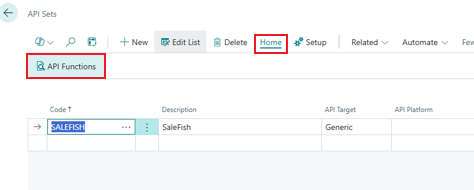 SaleFish fault finding location of the API functions action in the API Sets page for invalid http header resolution.