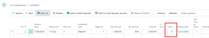 Setting Up and Using Bank Deposits for the First use after Updating HomeBuilder. Lots Installment 3