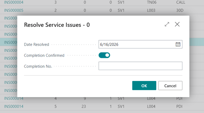 The Resolve service issues sub-menu options page.