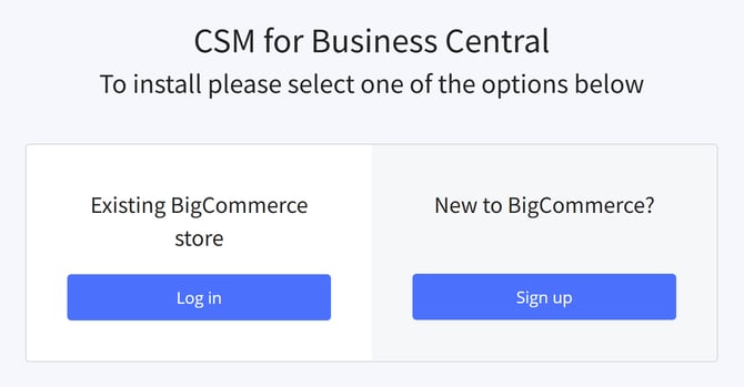 BigCommerce - Install Options