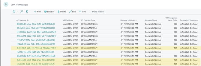 API Messages