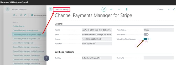 Extension Settings for CPM