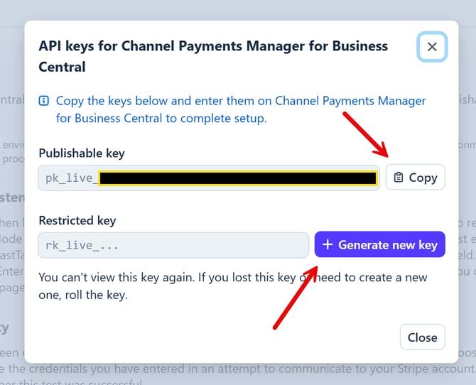 API Keys for CPM Manager - Production