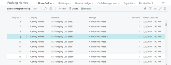 HomeBuilder - SaleFish Integration Log