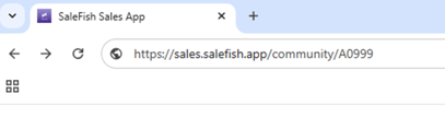 SaleFish URL to find Project ID
